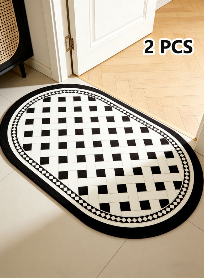 Floor Door Mats, Non Slip Water Absorbent Quick Dry Bath Mats(60*40cm) ,Washable Bath Rugs Mats Anti-Slip Rubber, Door Mats Indoor Non-Slip Door Mat Resist Dirt Entryway Rug Doormats for Indoor Outdoor Front Door Home Decor Accessories - Image 1
